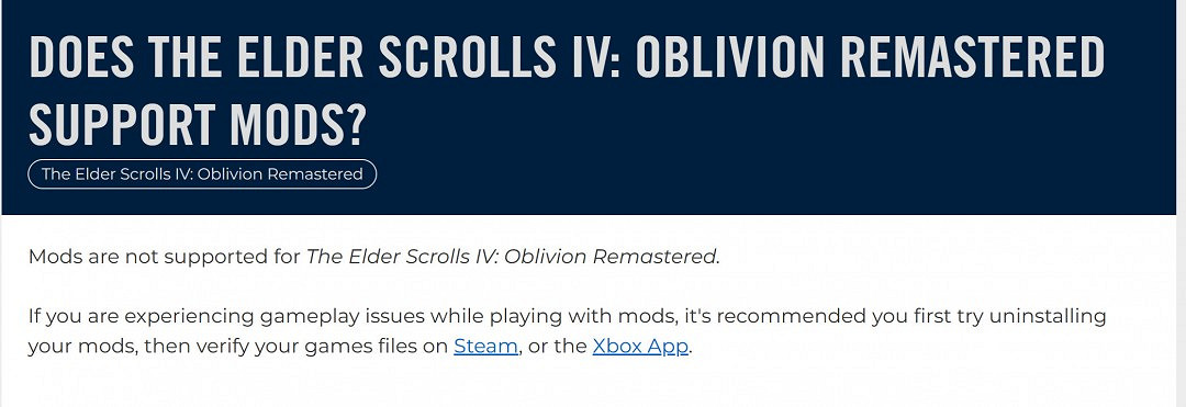 《上古卷軸4:湮滅重製版》官方稱不支援MOD 但N網已有大量MOD出現 《上古卷軸4:湮滅重製版》官方稱不支援MOD 但N網已有大量MOD出現