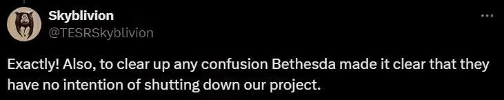 玩家是贏家！B社確認不會關閉民間《上古卷軸4》重製項目