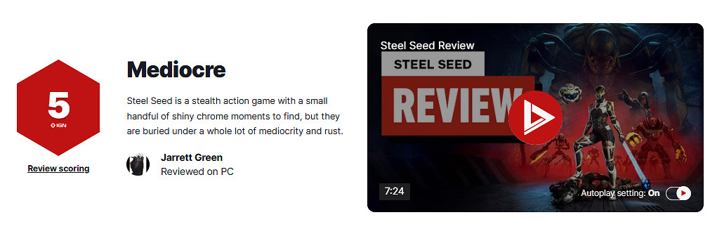 《鋼鐵之種》IGN 5分：戰鬥系統粗糙 內容平庸乏味！