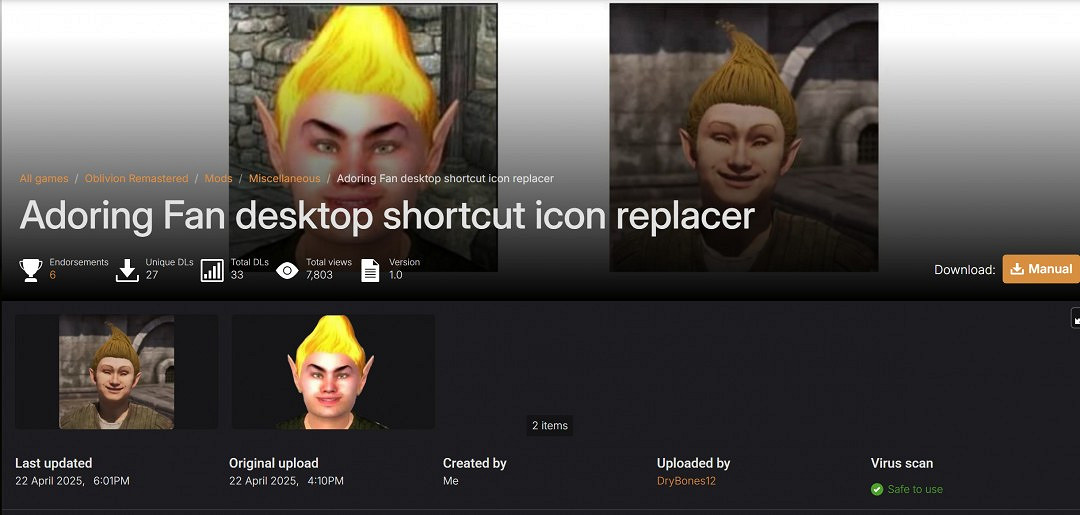 《上古卷軸4:重製版》可以打mod!首批mod已上線N網 《上古卷軸4:重製版》可以打mod!首批mod已上線N網