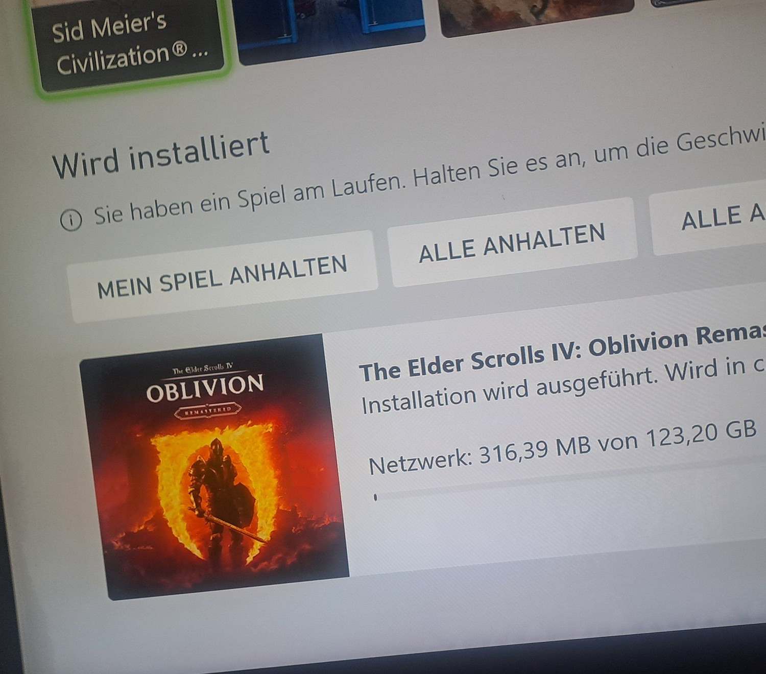 玩家曬《上古卷軸4重製版》下載截圖:大小約120GB! 玩家曬《上古卷軸4重製版》下載截圖:大小約120GB!