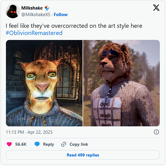 玩家擔心《上古卷軸4RE》醜人物傳統會湮滅 官方:請看VCR