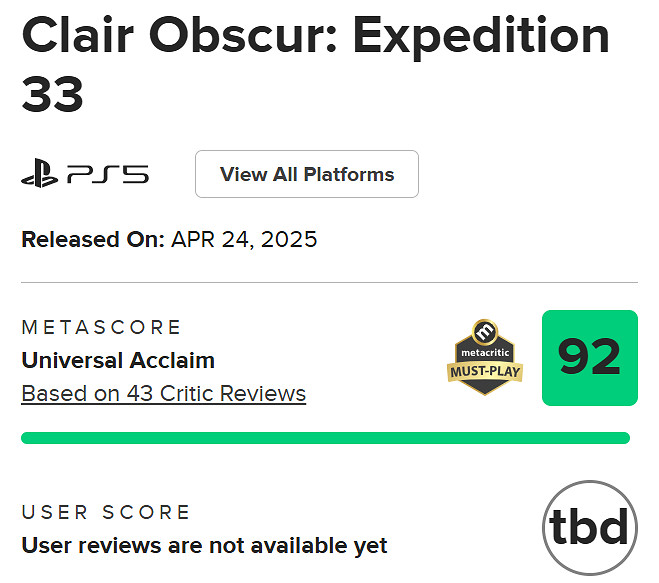 晚報:《光與影》評分出爐!原版上古卷軸4玩家數暴漲 晚報:《光與影》評分出爐!原版上古卷軸4玩家數暴漲