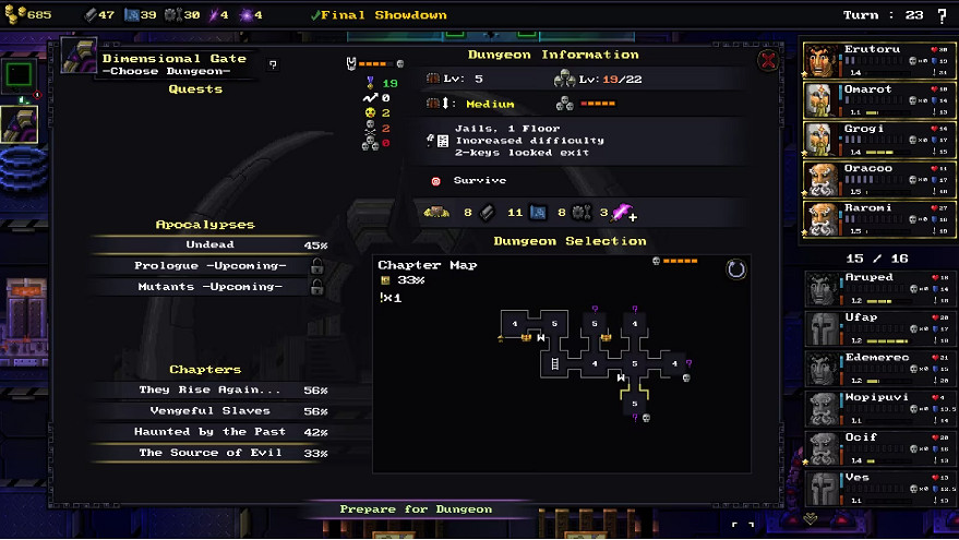 像素版暗黑地牢+永恒之塔?《逃離瘋狂帝國》搶先體驗