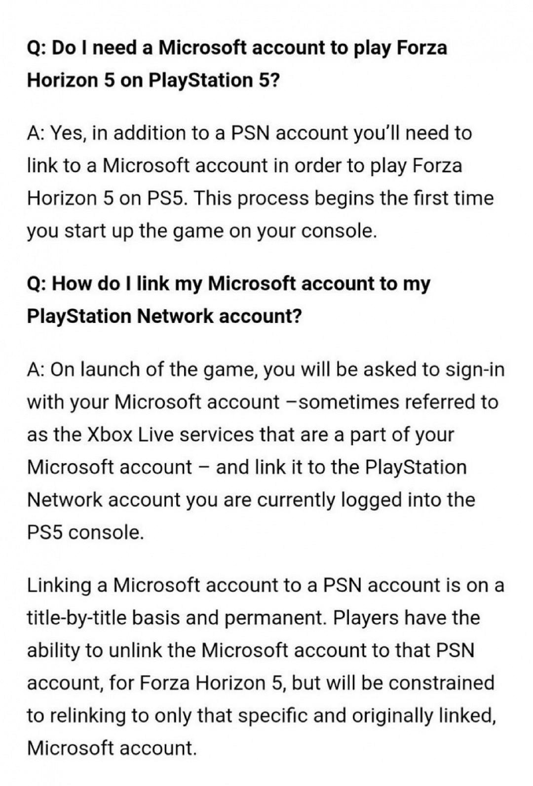 《極限競速:地平線5》PS5版需要創建微軟帳號 《極限競速:地平線5》PS5版需要創建微軟帳號