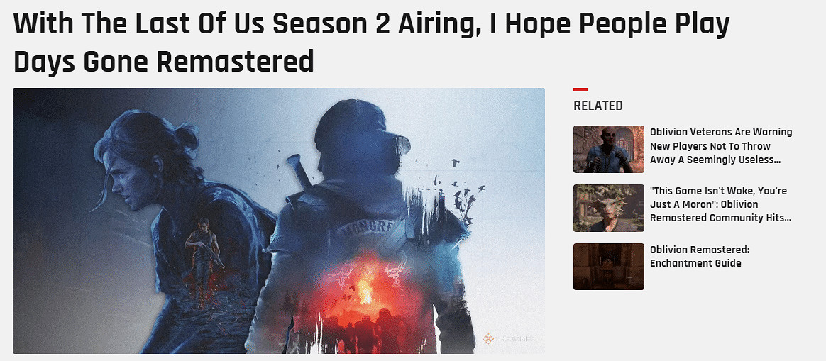 外媒力挺《往日不再》:別光盯著《美末》!看看它吧! 外媒力挺《往日不再》:別光盯著《美末》!看看它吧!