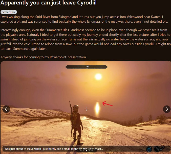 《上古卷軸4RE》地圖邊界之謎：空氣牆外驚現疑似新大陸