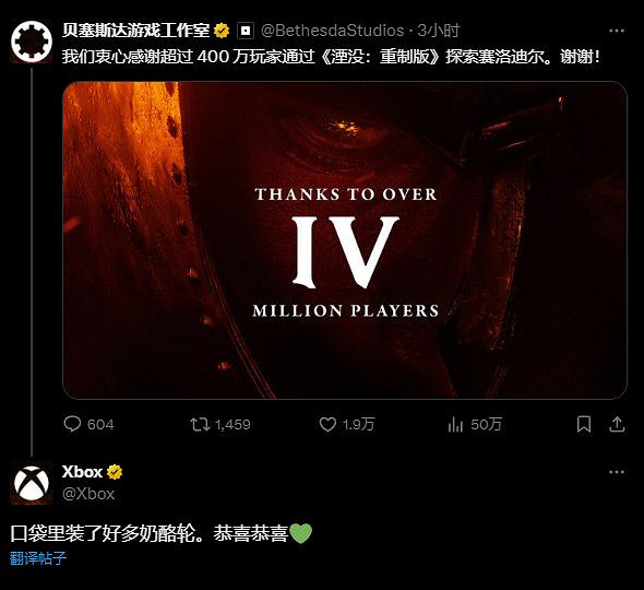 大受歡迎!《上古卷軸4RE》僅三天玩家數便突破400萬 大受歡迎!《上古卷軸4RE》僅三天玩家數便突破400萬