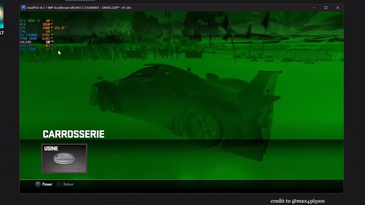 PS4模擬器已可運行《駕駛俱樂部》！但畫面仍有錯誤