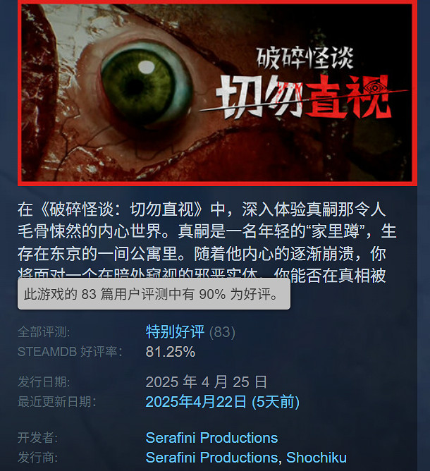 《破碎怪談:切勿直視》正式發售!Steam特別好評 《破碎怪談:切勿直視》正式發售!Steam特別好評