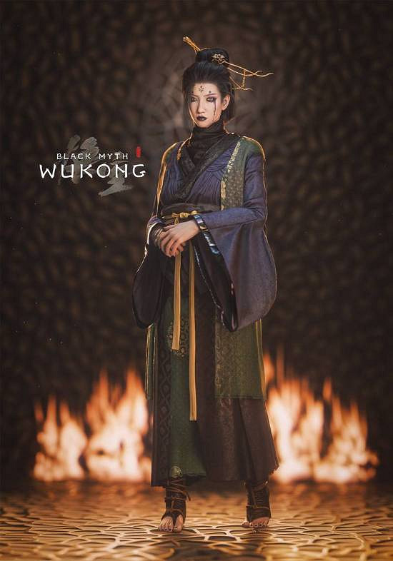 《黑神話》藝術家新作品曝出：蜘蛛二姐赤足恣意飲酒