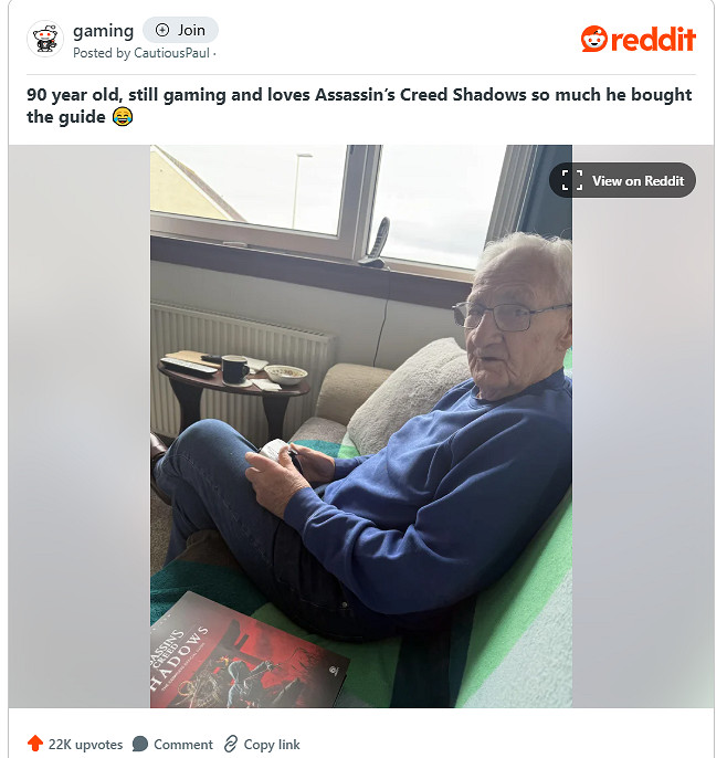 晚報：拉瑞安兩部新作！90歲玩家沉迷《刺客:影》