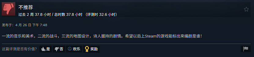 《光與影》中國好評率只有80%:玩家被劇情膈應到了! 《光與影》中國好評率只有80%:玩家被劇情膈應到了!