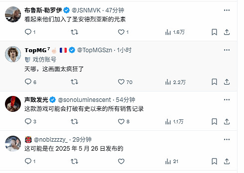 《GTA6》新預告登各大平台熱搜：席卷全球社交媒體！