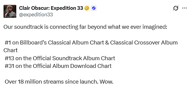 《光與影》原聲音樂超1800萬播放!榮登多個專輯榜首 《光與影》原聲音樂超1800萬播放!榮登多個專輯榜首