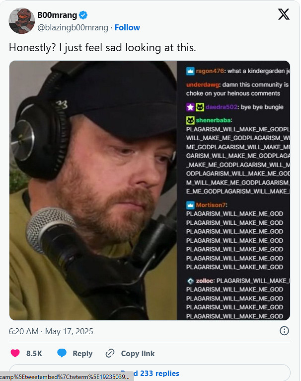 棒雞藝術總監頹喪念完聲明 網友:你也要成前員工啦? 棒雞藝術總監頹喪念完聲明 網友:你也要成前員工啦?