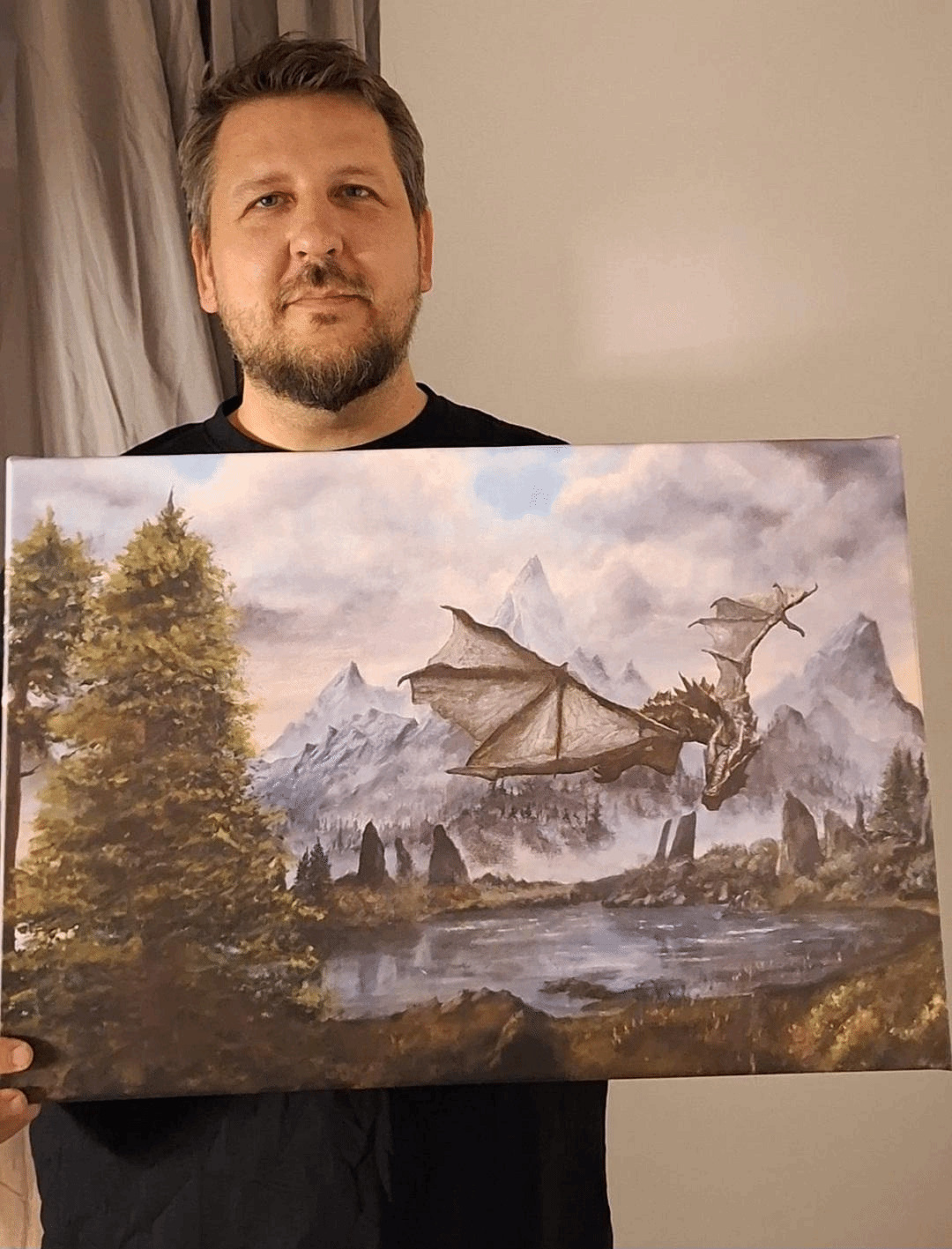 粉絲曬《艾爾登法環》DLC手繪油畫：色彩豐富有層次！