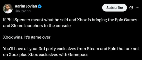 索尼這下汗流浹背了？Xbox主機將支援Steam遊戲運行