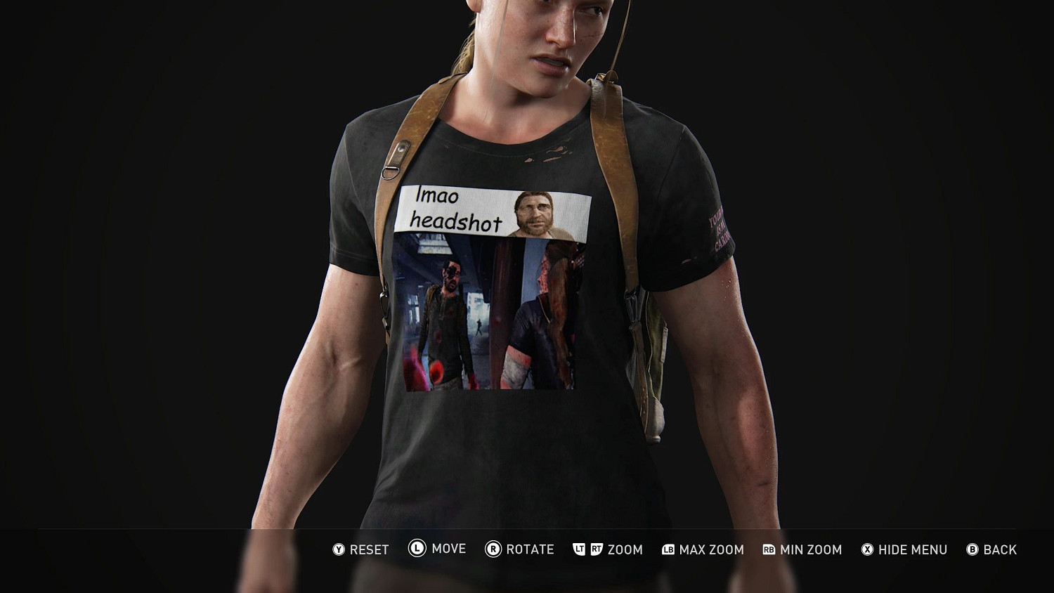 《最後生還者2》艾比&quot;爆頭&quot;T恤mod：配圖用命玩抽象!