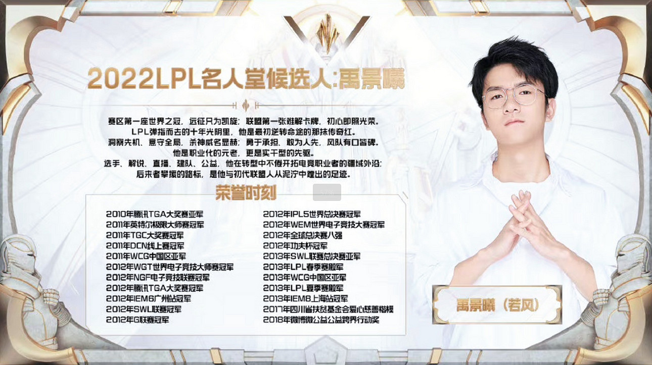 《英雄聯盟》名人堂選手名單介紹