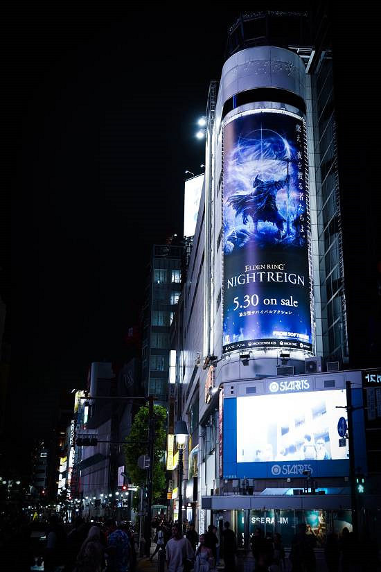 《艾爾登法環黑夜君臨》下周發售！澀谷巨幕廣告預熱