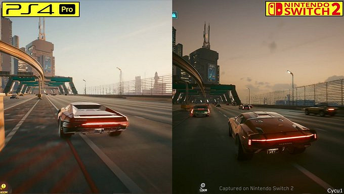 博主對比《2077》PS4 Pro版和Switch2版:質的飛躍! 博主對比《2077》PS4 Pro版和Switch2版:質的飛躍!