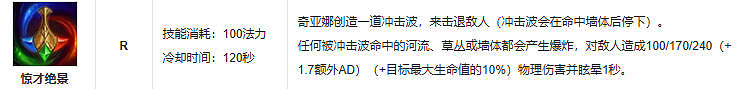《英雄聯盟》奇亞娜技能介紹一覽 《英雄聯盟》奇亞娜技能介紹一覽