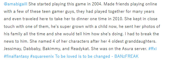 玩家分享祖母生前遊玩《太空戰士11》經歷 21年熱愛不懈 玩家分享祖母生前遊玩《太空戰士11》經歷 21年熱愛不懈