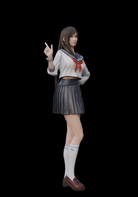 《最終幻想7RE》蒂法3D新圖：美腿玉足緊夾克勞德！