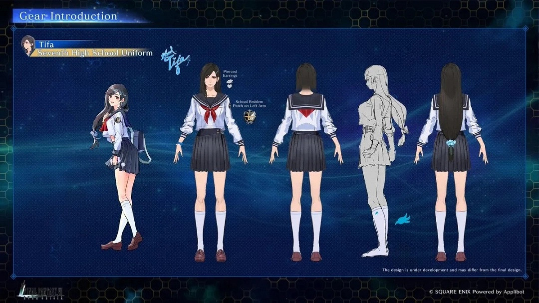 《最終幻想7EC》校園風美圖賞：蒂法愛麗絲清純可愛！