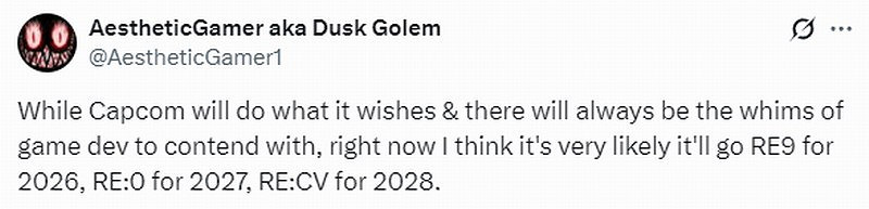 曝《惡靈古堡0》重製版2027年發布 維羅妮卡重製版2028年發布