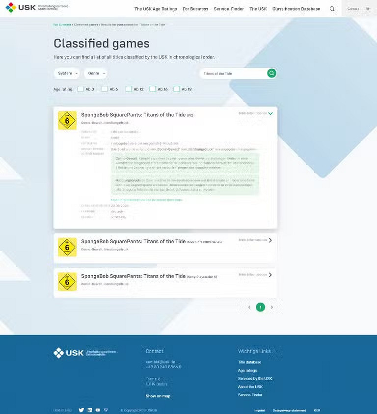 《海綿寶寶》系列動作新遊快要來了！現已通過評級