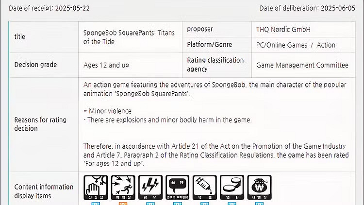 《海綿寶寶》系列動作新遊快要來了！現已通過評級