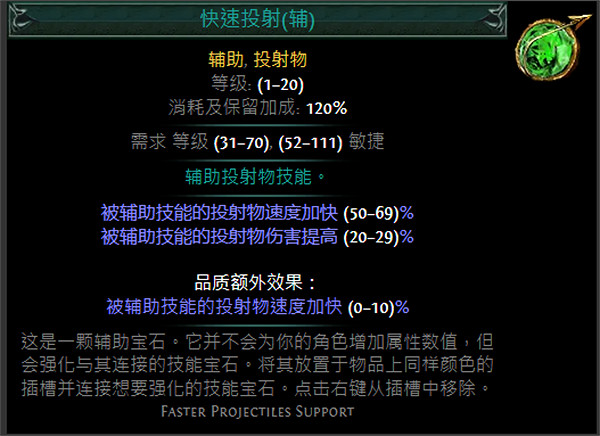 《流亡黯道》綠色輔助寶石資料大全 《流亡黯道》綠色輔助寶石資料大全