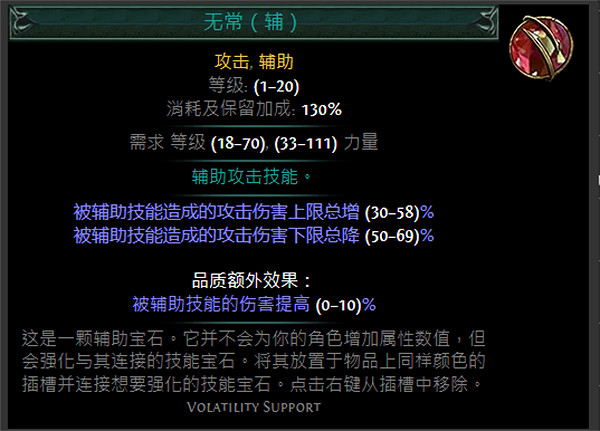 《流亡黯道》紅色輔助寶石資料大全 《流亡黯道》紅色輔助寶石資料大全