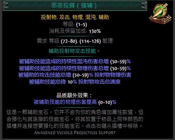 《流亡黯道》綠色輔助寶石資料大全 《流亡黯道》綠色輔助寶石資料大全