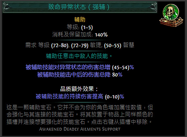 《流亡黯道》綠色輔助寶石資料大全 《流亡黯道》綠色輔助寶石資料大全