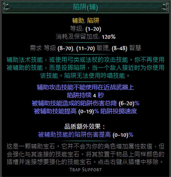 《流亡黯道》綠色輔助寶石資料大全 《流亡黯道》綠色輔助寶石資料大全