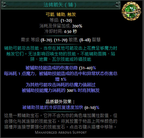 《流亡黯道》綠色輔助寶石資料大全 《流亡黯道》綠色輔助寶石資料大全
