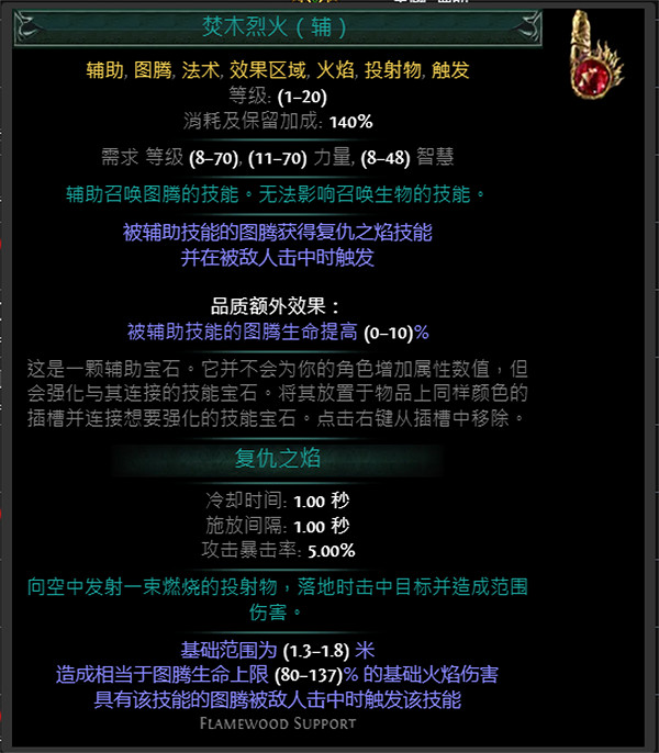 《流亡黯道》紅色輔助寶石資料大全 《流亡黯道》紅色輔助寶石資料大全