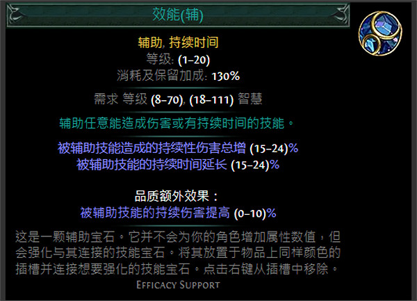 《流亡黯道》藍色輔助寶石資料大全 《流亡黯道》藍色輔助寶石資料大全