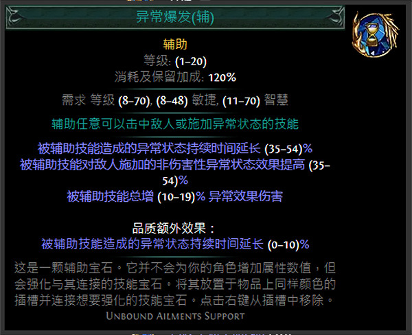 《流亡黯道》藍色輔助寶石資料大全 《流亡黯道》藍色輔助寶石資料大全