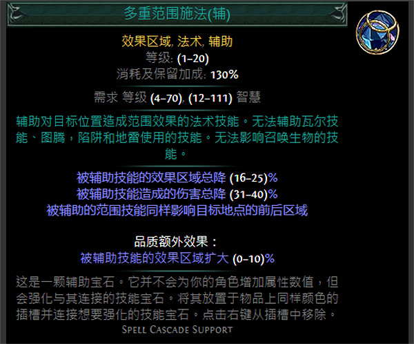 《流亡黯道》藍色輔助寶石資料大全 《流亡黯道》藍色輔助寶石資料大全