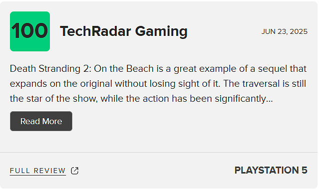 《死亡擱淺2》M站90分：小島秀夫業界巨匠的最好證明！