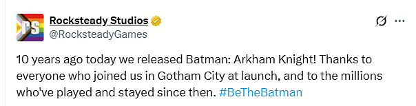 最好的蝙蝠俠遊戲！《蝙蝠俠：阿甘騎士》發售十周年