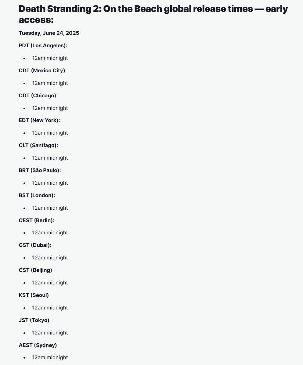 可以跳過Boss戰！《死亡擱淺2》全球解鎖時間表公布