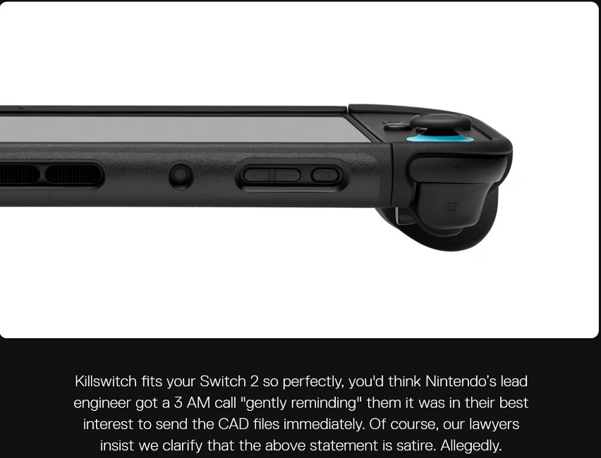 Switch 2第三方保護套「Killswitch」存在隱患 官方道歉 Switch 2第三方保護套「Killswitch」存在隱患 官方道歉