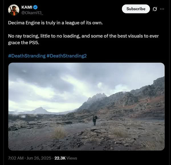 要不《歸唐》換這個?《死亡擱淺2》遊戲引擎遠勝UE5 要不《歸唐》換這個?《死亡擱淺2》遊戲引擎遠勝UE5