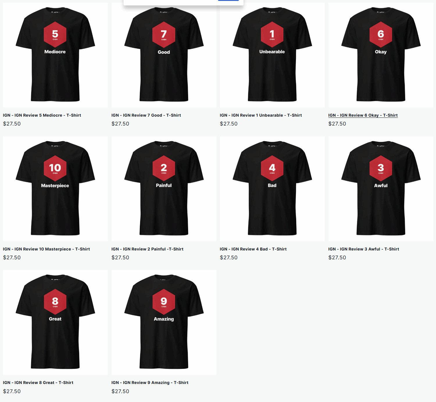 整活還得官方來!IGN推出評分主題T恤:1至10分都有 整活還得官方來!IGN推出評分主題T恤:1至10分都有