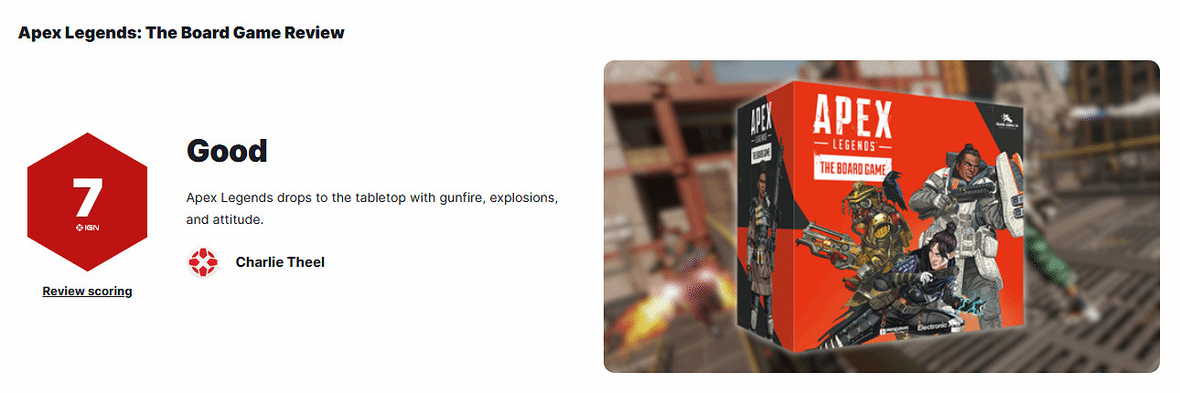 《Apex英雄:棋盤遊戲》IGN 7分:設計精妙的桌遊! 《Apex英雄:棋盤遊戲》IGN 7分:設計精妙的桌遊!